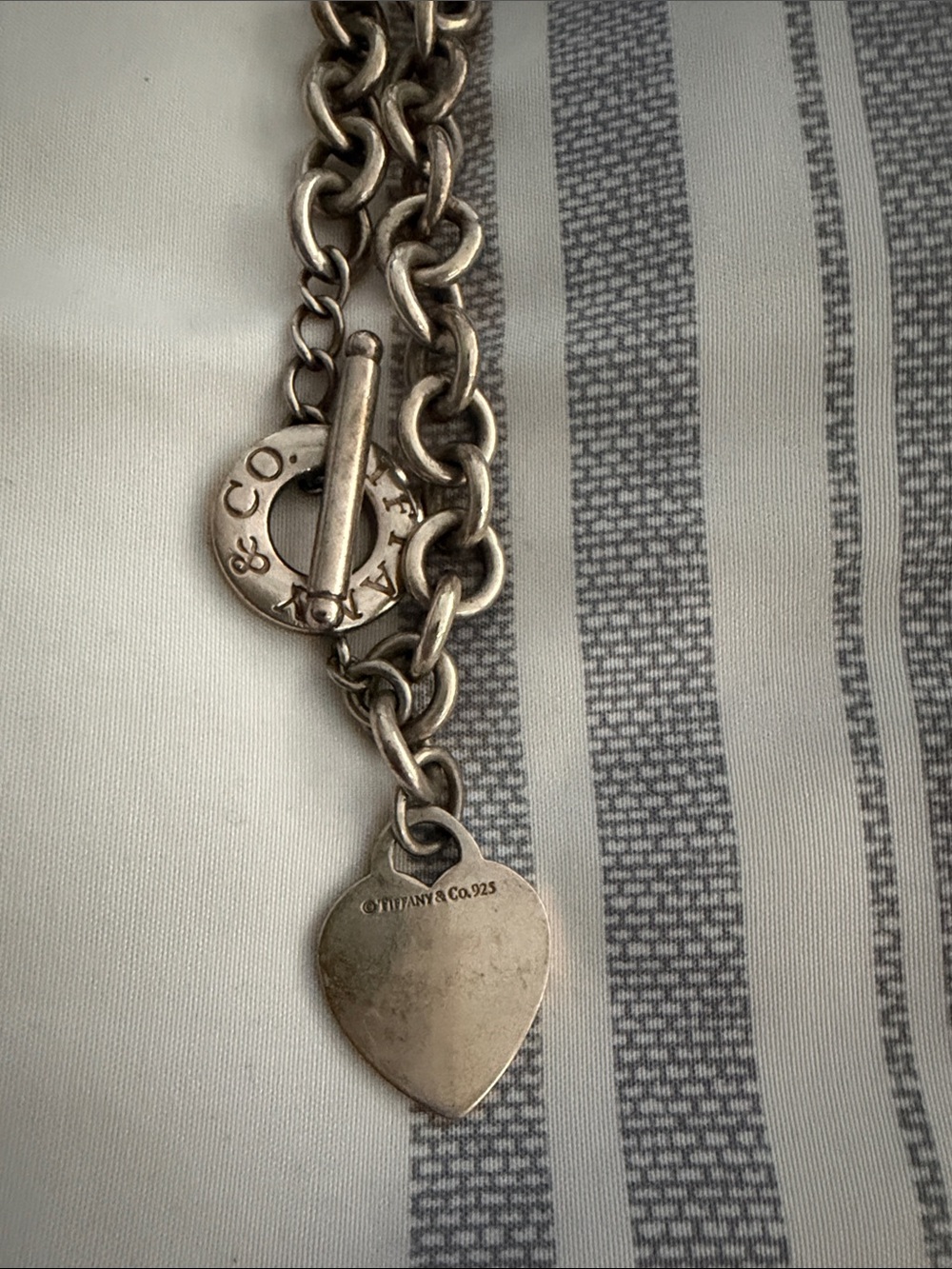 Tiffany & Co. Sterling Silver Heart Charm necklace